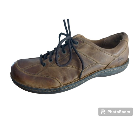 BOC Born Concept Shoes Womens 9 Demore Oxford Brown Leather Lace Up C96123 Y2K - Picture 2 of 11